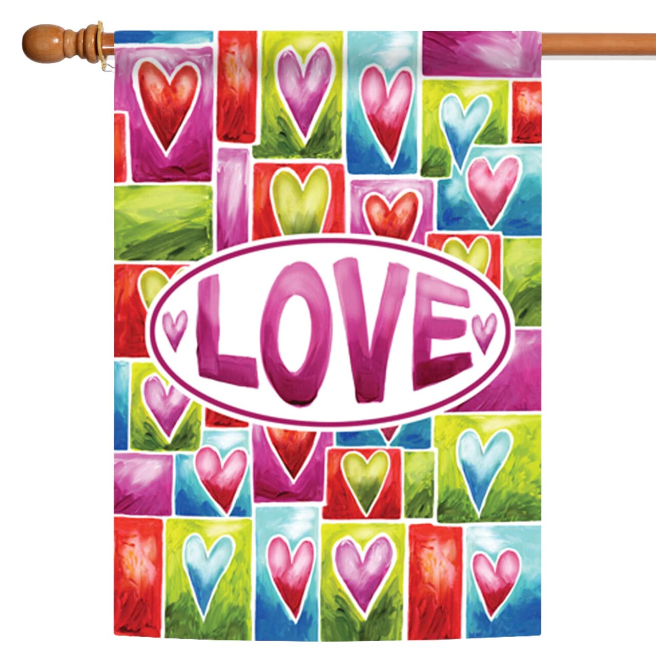 Toland Home Garden Valentine 'Love' Outdoor House Flag 40" x 28"